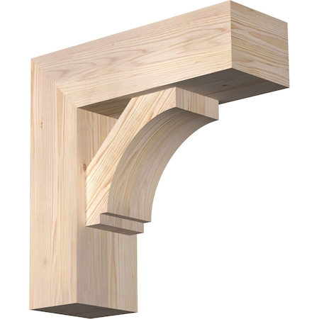 Imperial Block Smooth Bracket W/ Offset Brace, Douglas Fir, 7 1/2W X 22D X 22H